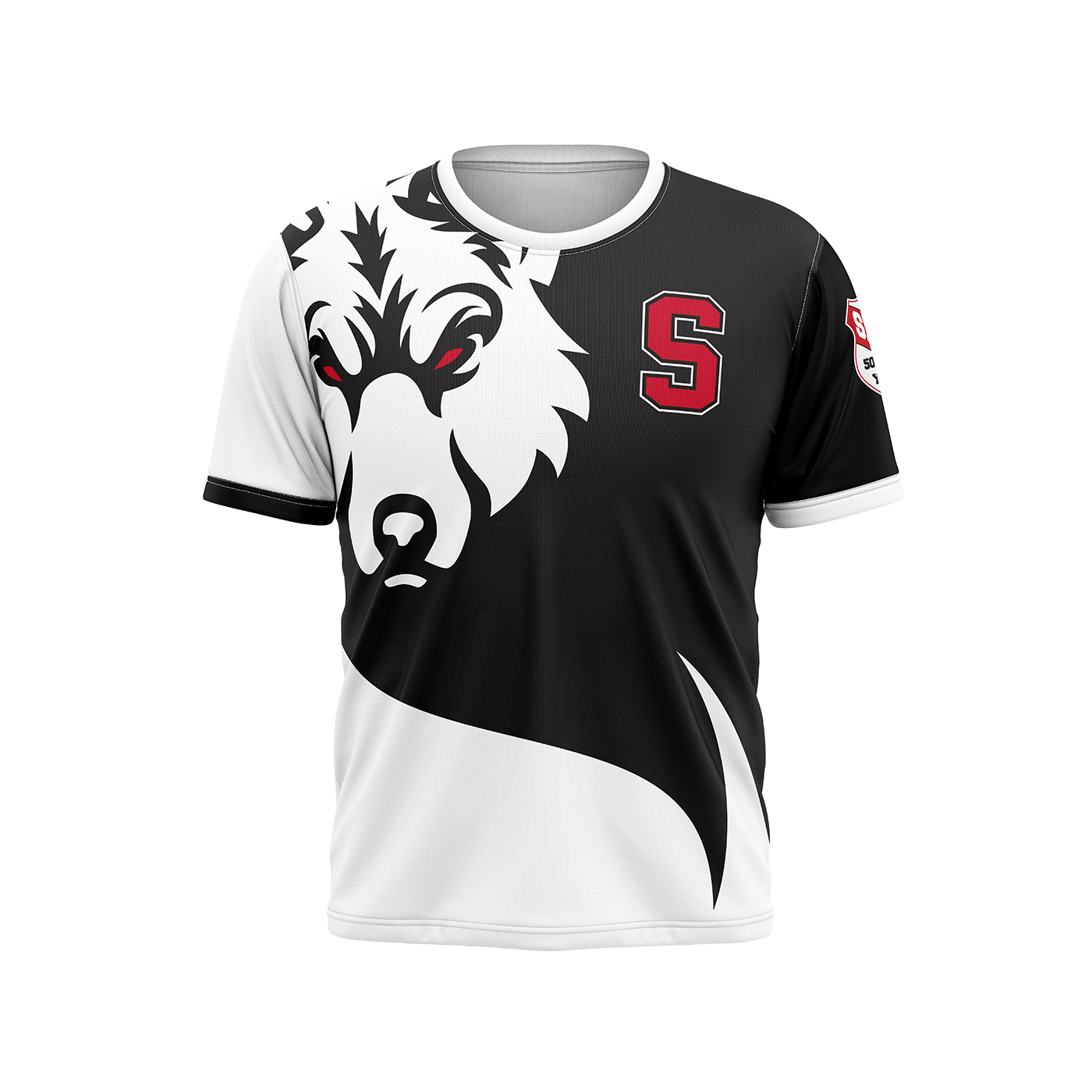 SHAW Eyes of The Wolf Performance Tee Shirt White - Redwolf Jersey Works