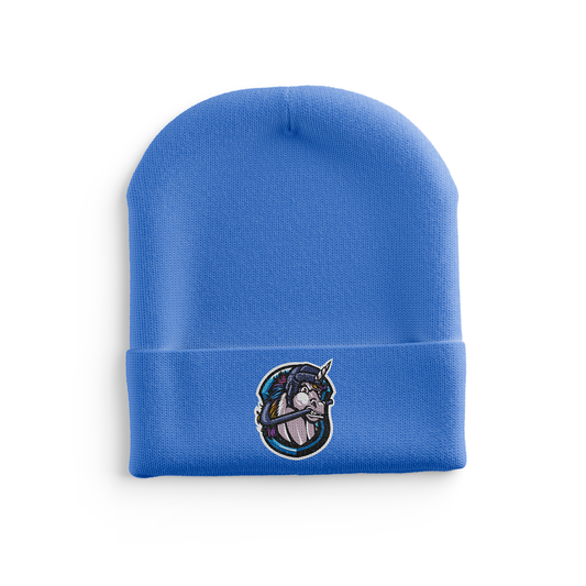Blue Knit Uncle Jimmy's Unicorn Farm hat - Redwolf Jersey Works