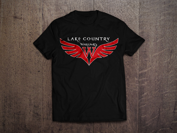 LC Warhawks Black Tshirt - Redwolf Jersey Works