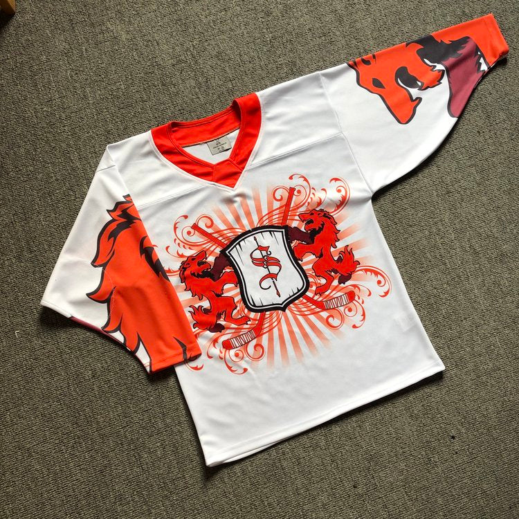 Wolves White Hockey Jersey - Redwolf Jersey Works